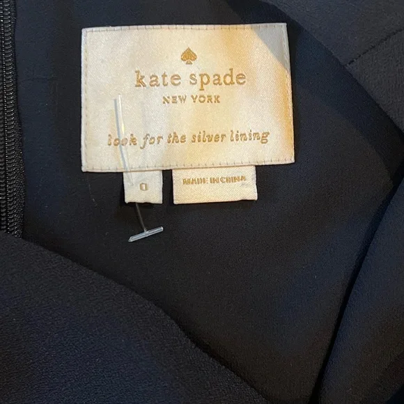 KATE SPADE NWOT Sequin Fringe Black Swing Dress Size 0 - Picture 12 of 15